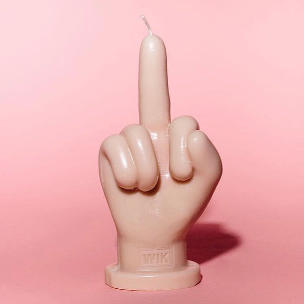 Middle Finger Candle-Pink – Living Well